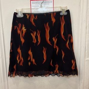 Flames Mini Skirt